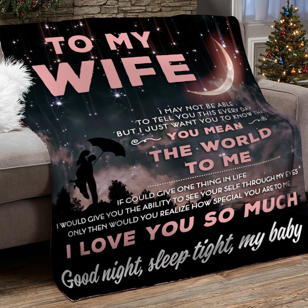 Wife Blanket Gift From Husband Full Size Blanket To My Wife I May Not Be Able To Tell You This Every Day Home Decor Bedding Couch Sofa Soft And Comfy Cozy