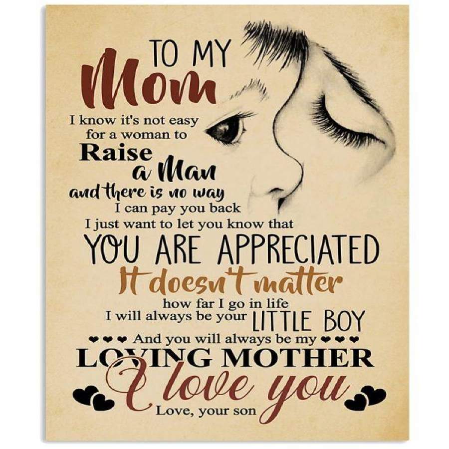 TO MY MOM, I LOVE YOU Vertical Poster new v1