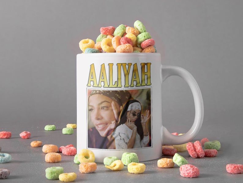 White Mug Aaliyah One in a Million Mug Aaliyah Remembering Mug Aaliyah Dana Haughton Mug Retro Vintage Mug 2 Premium Sublime Ceramic Coffee Mug H99