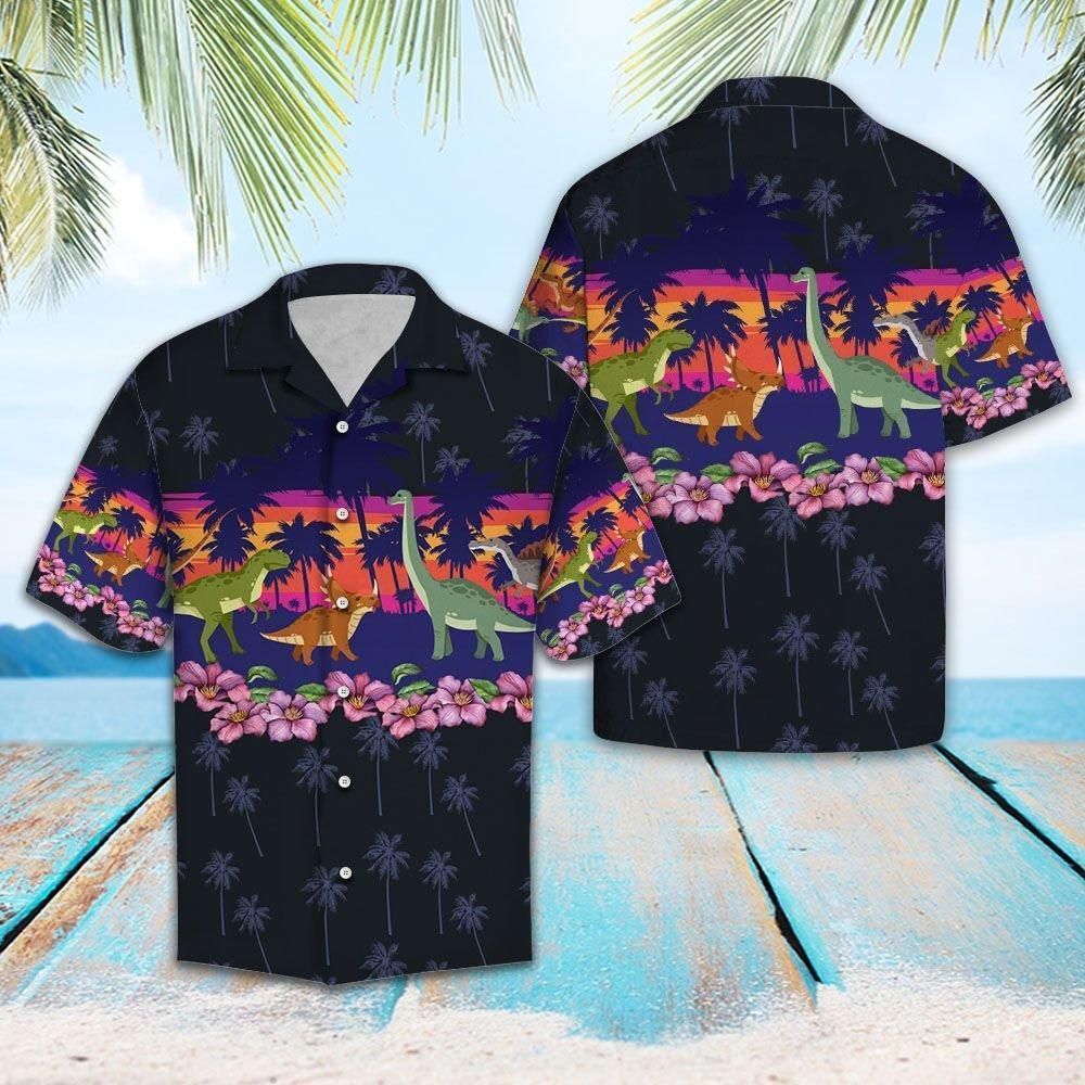 Get Now Dinasour Tropical Fruits Hawaii Aloha Shirts Ha80605