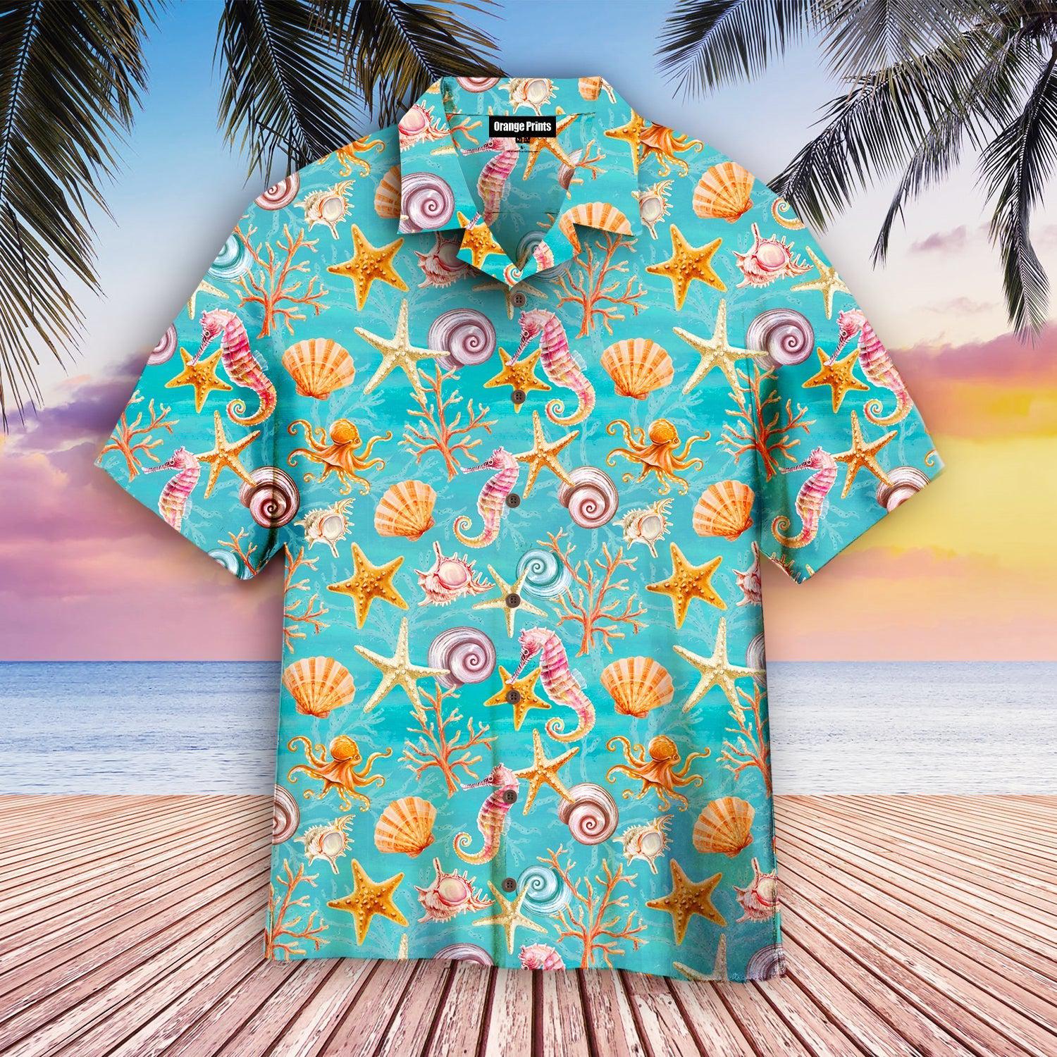 Beautiful Seashells Corals Hawaii Shirt For Men Women Ha67430