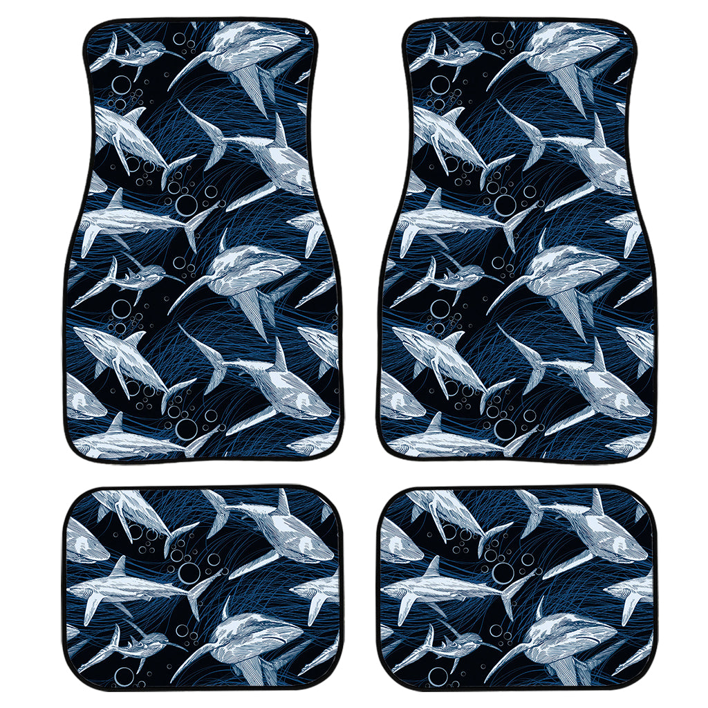 Shark Underwear Pattern Print Front And Back Car Floor Mats