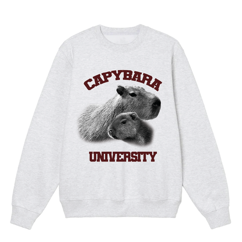 Capybara University Crewneck Sweatshirt Outfit  For Men  For Women