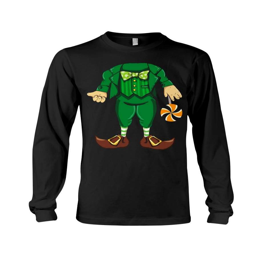 Leprechaun Holding A Candy Kids Saint Patrick’s Day Unisex Long Sleeve