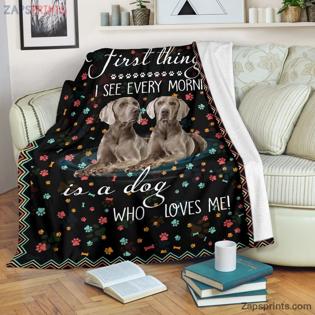 Weimaraner Loves Me Blanket – Cool Gift Ideas