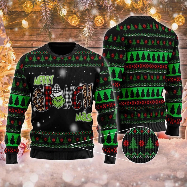 The Grinch Christmas 3D Ugly Thicken Sweaters Gingri28