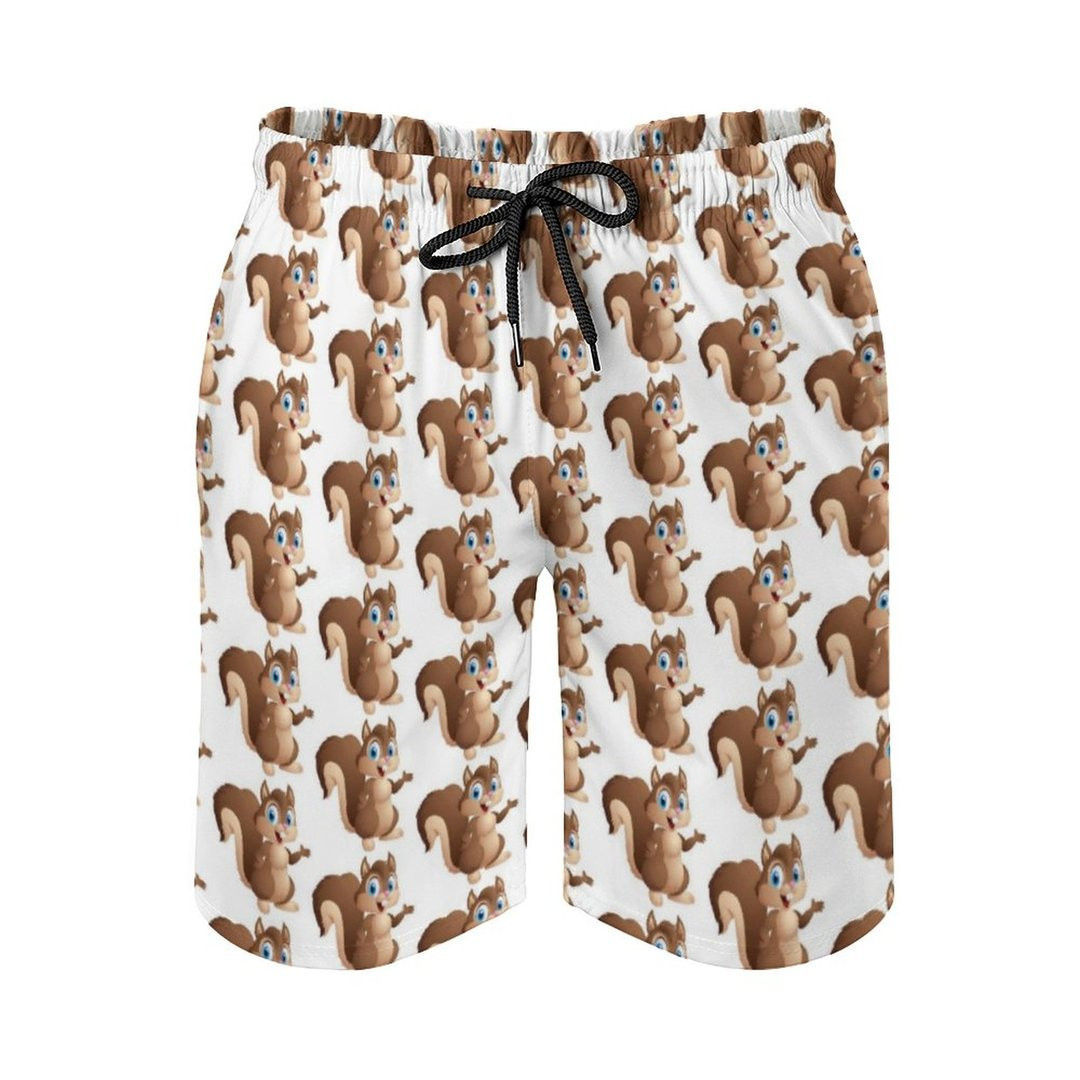 Squirrel Elegant Hawaii Shorts Summer Men Ha37586