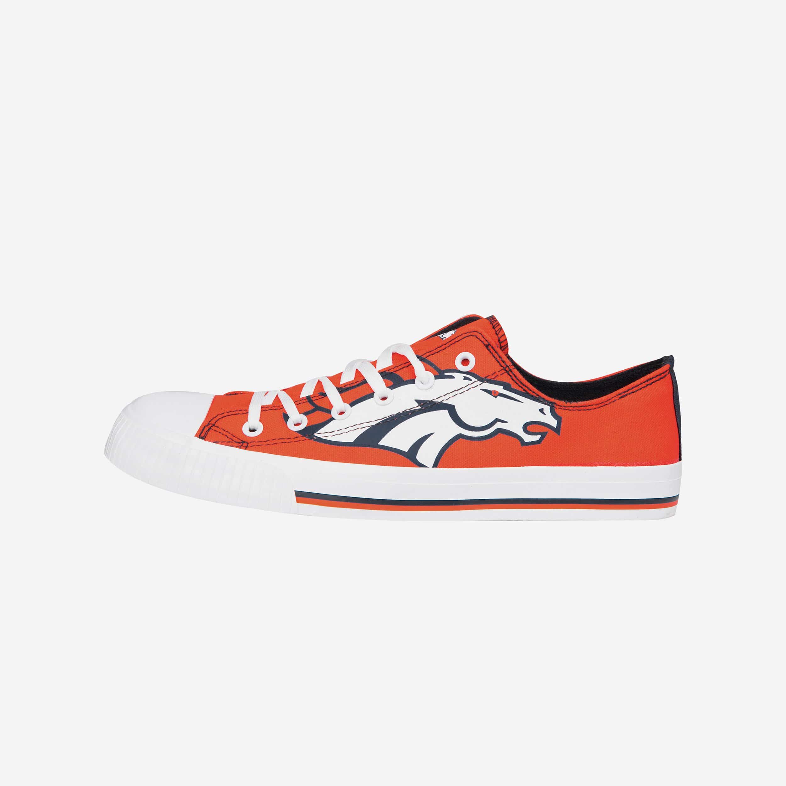 Denver Broncos Mens Low Top Big Logo Canvas Shoe