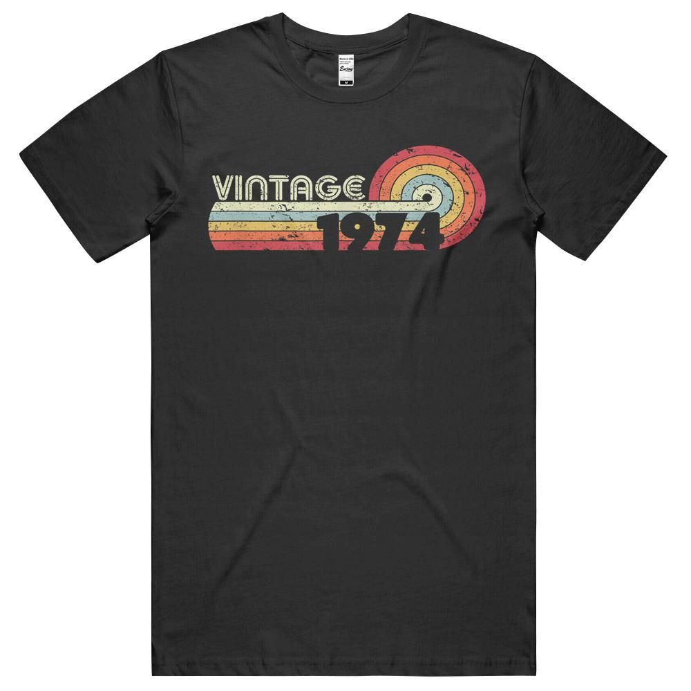 1974 Vintage Shirt, Birthday Gift Tee. Retro Style Unisex Shirt