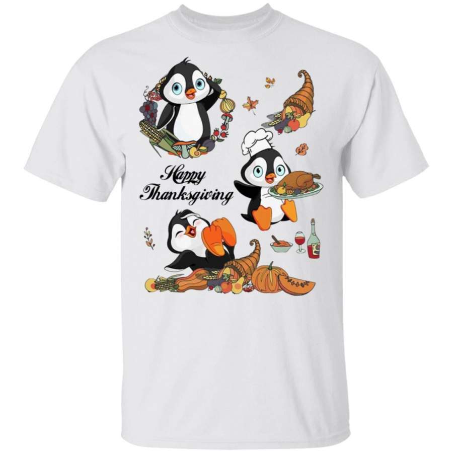 Penguins Happy Thanksgiving Shirt Hoodie