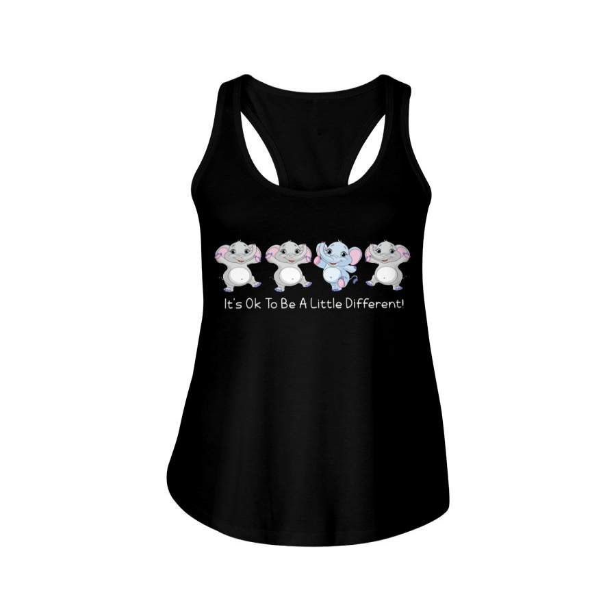 Is’t Ok To Be A Little Different For Elephant Lovers Ladies Flowy Tank