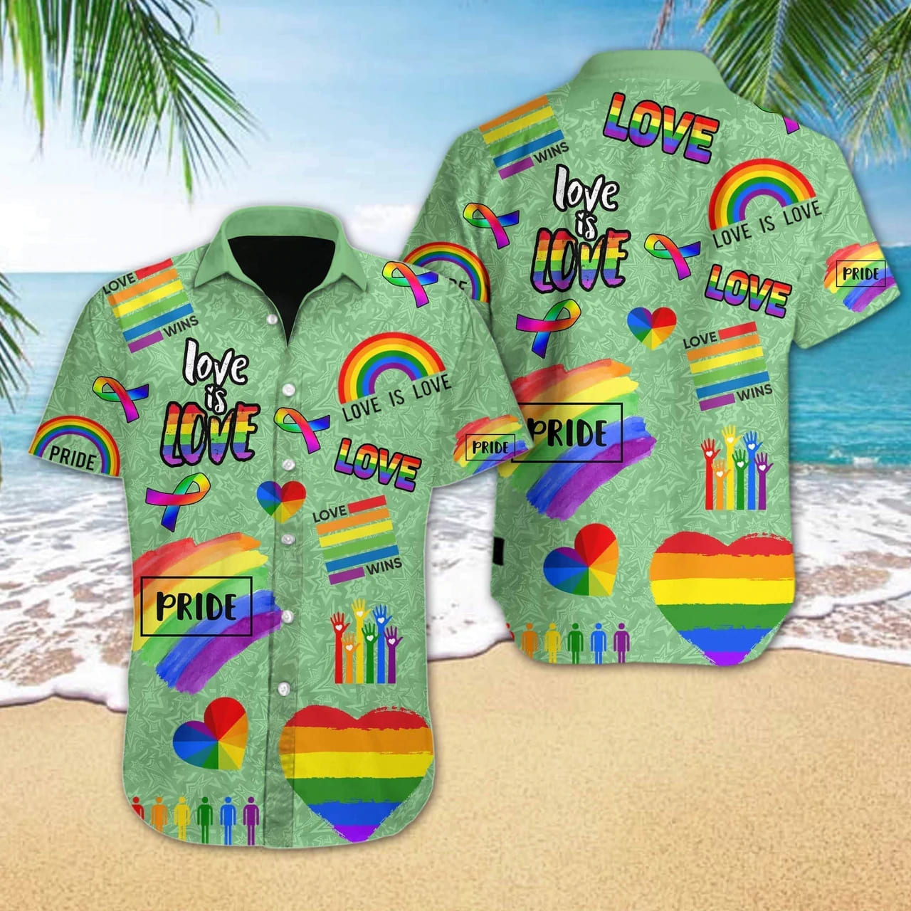 Lgbt Love Is Pride Hawaii Gift For Lgbtq Shirt Ha49941