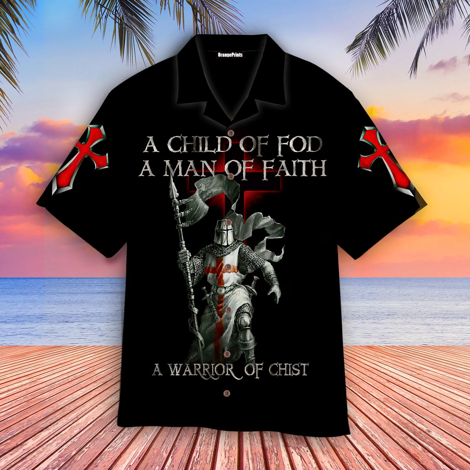 Knight Templar A Child Of God Hawaii Shirt For Men And Women Ha37776