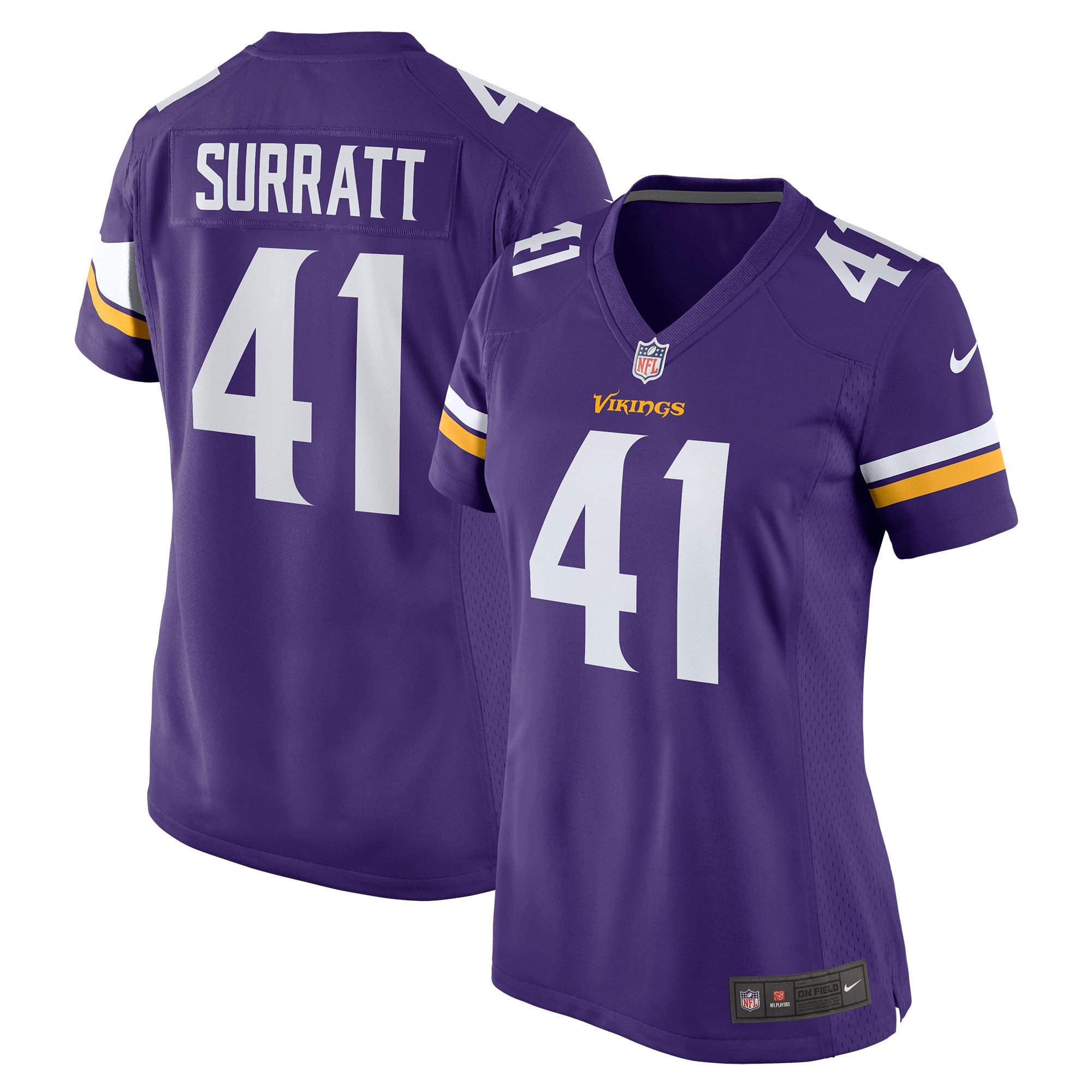 Chazz Surratt Minnesota Vikings Womens Game Jersey – Purple NFL