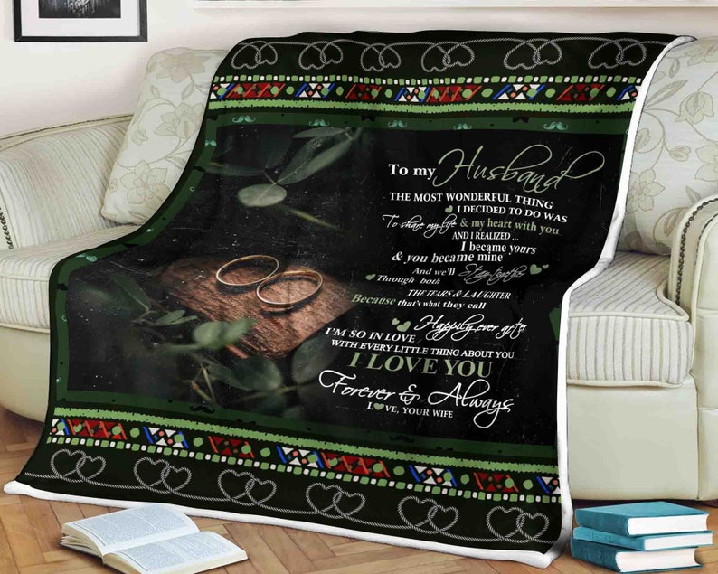 To My Husband Blanket, The Most Wonderful Thing.Gift For Husband Family Home Decor Bedding Couch Sofa Soft And Comfy Cozy