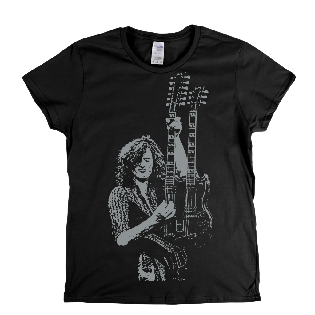 Jimmy Page Close Up Womens T-Shirt