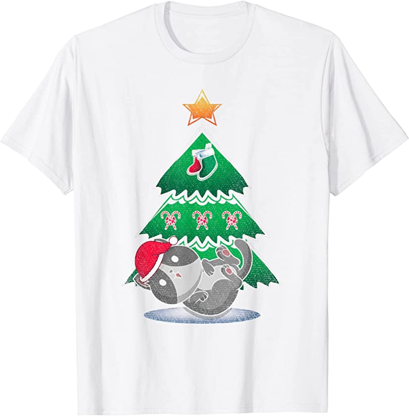 Cute Cat Person Merry Christmas Xmas Animal Pet Kitten Cat T-Shirt