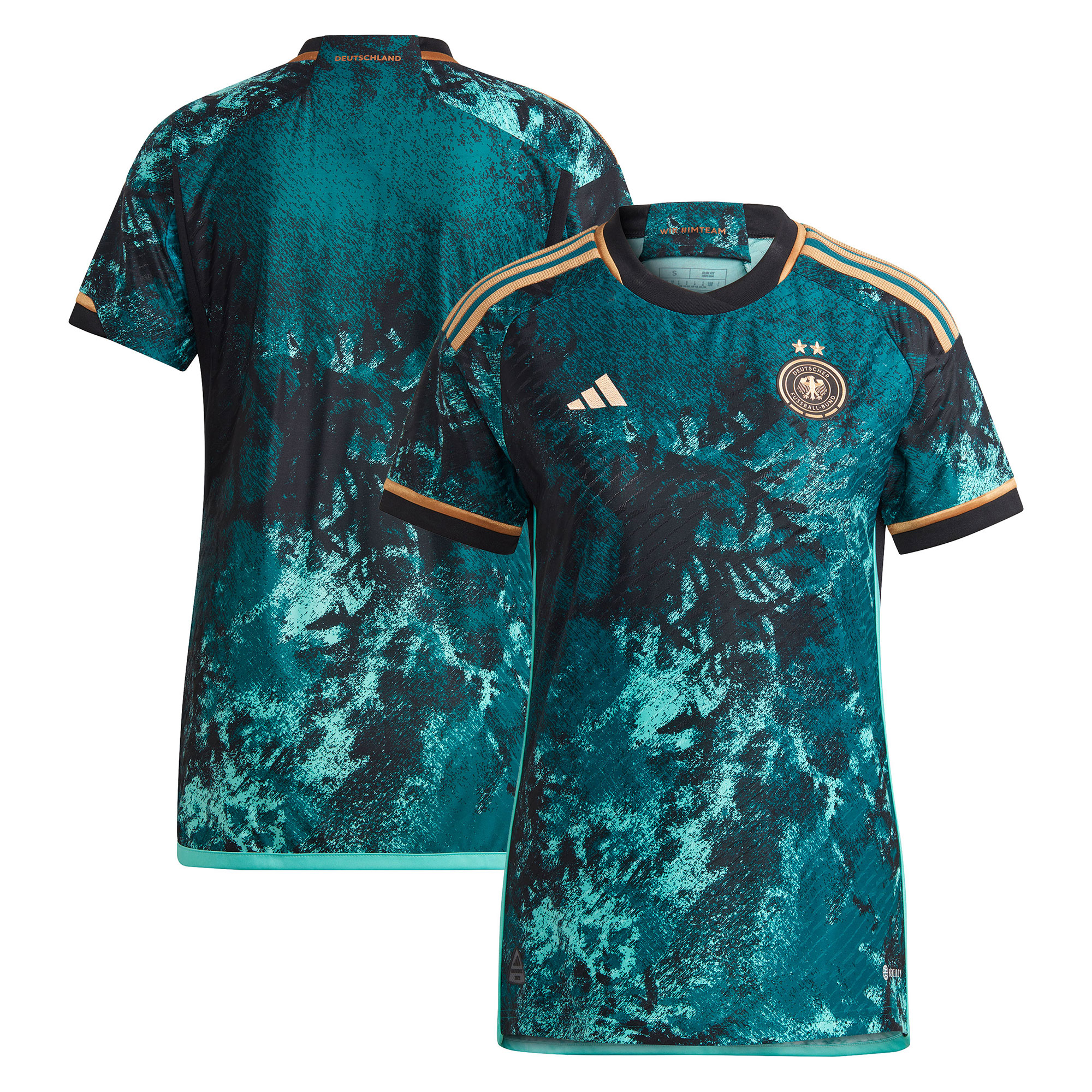 Germany Women's National Team Women's 2023 Away Authentic Jersey – Teal