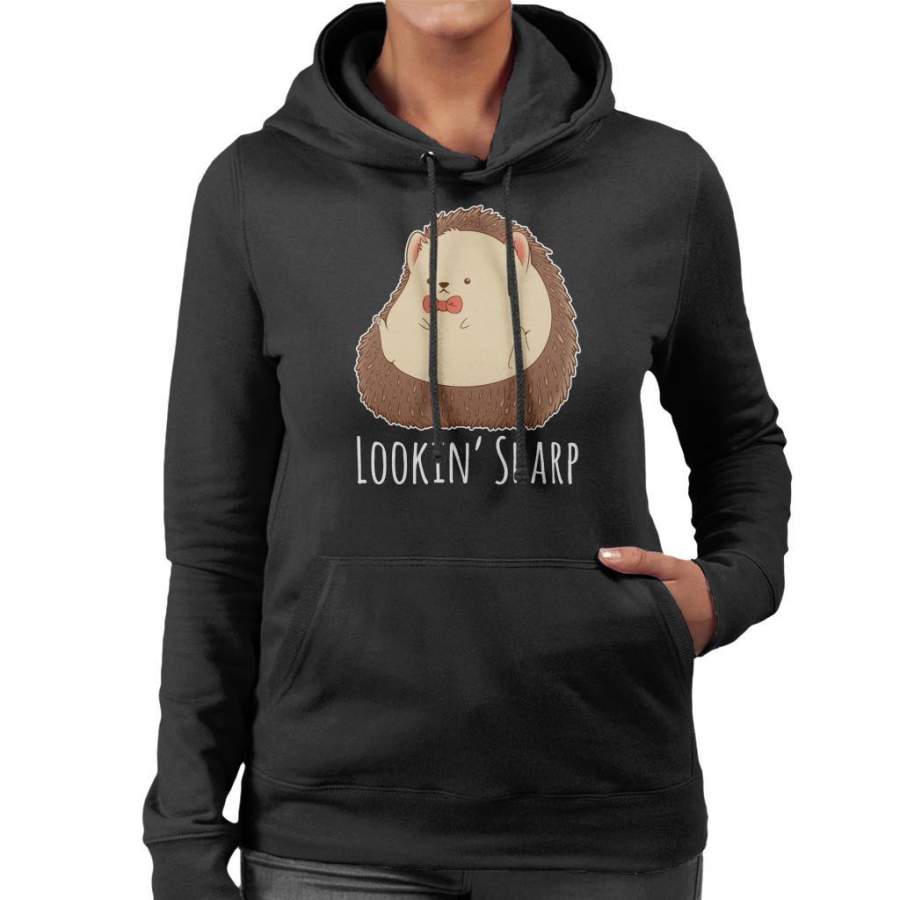 Hedgehog Looking Sharp Women’s Hooded Sweatshirt