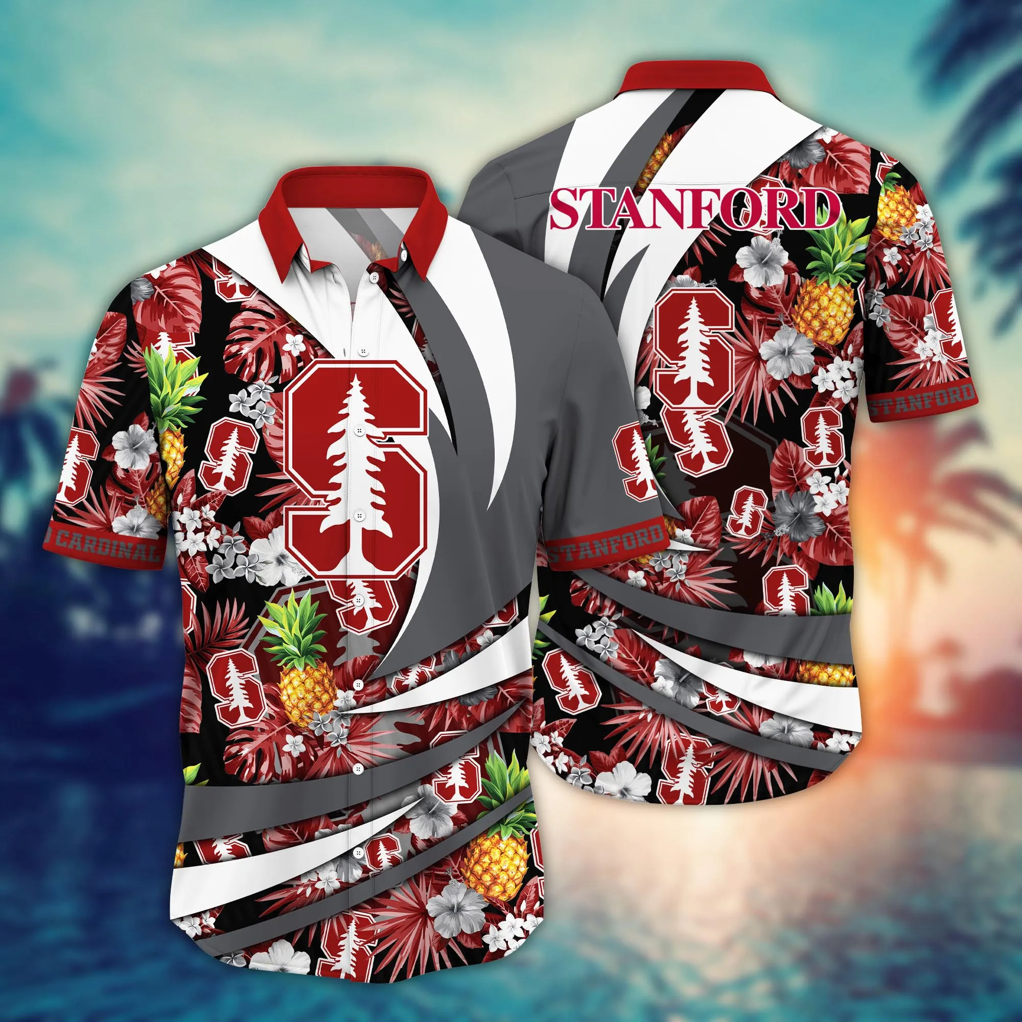 Stanford Cardinal NCCA Hawaiian Shirt Warm Breezes Aloha Shirt