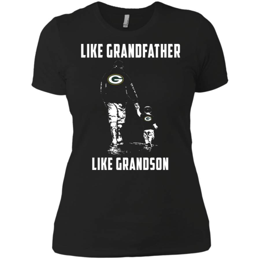 Limited Green Bay Packers Like GrandFather Like GrandSon t shirt Ladies’ Boyfriend shirt