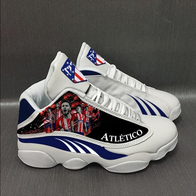 Atletico Madrid Football Team Form Air Jordan 13 1 Shoes Sport Sneakers
