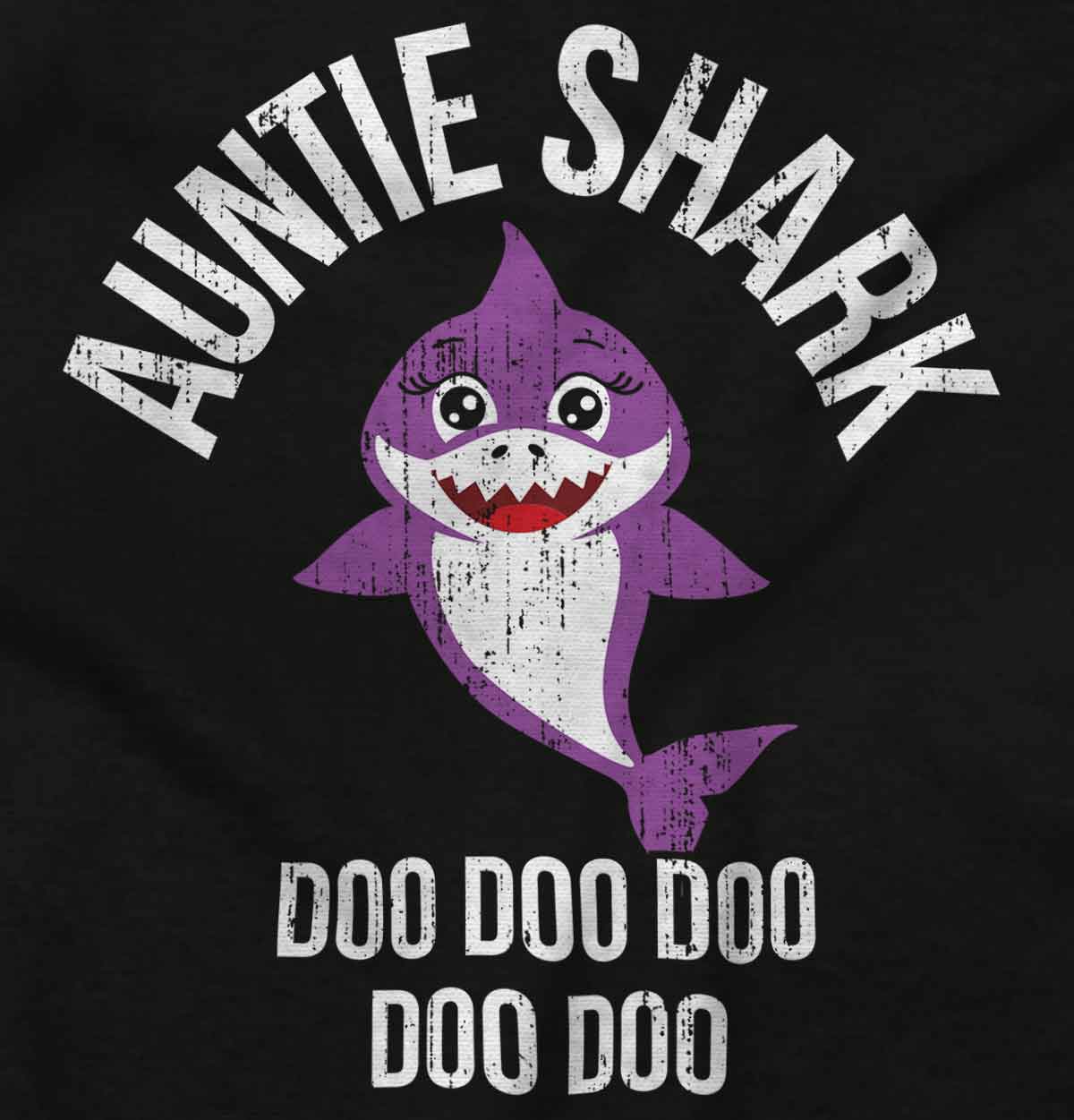 Cartoon Auntie Shark Long Sleeve T Shirt