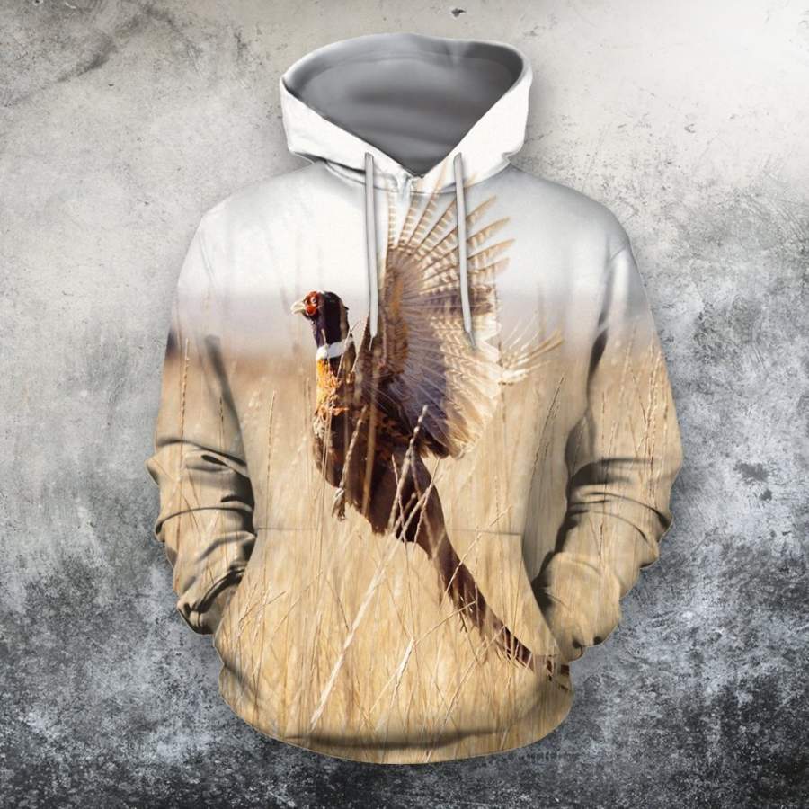 3D All Over Print Pheasant Hunter Hoodie