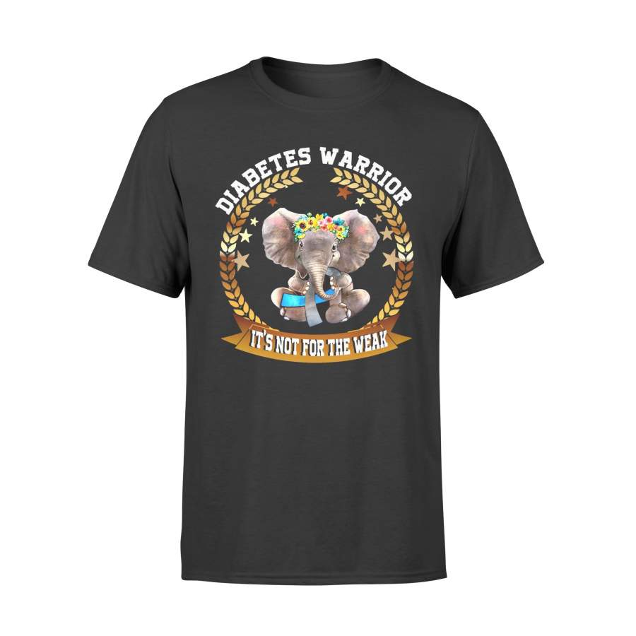 Animals gift idea Diabetes Type One Awareness Elephant Warrior Hope T-Shirt – Standard T-shirt