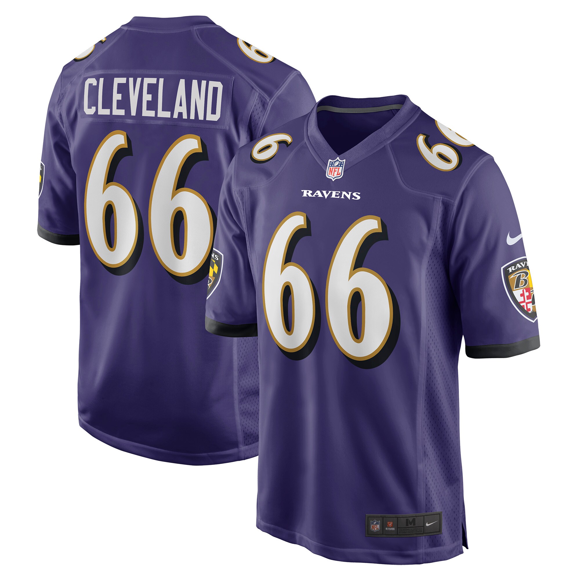 Ben Cleveland Baltimore Ravens Game Jersey – Purple