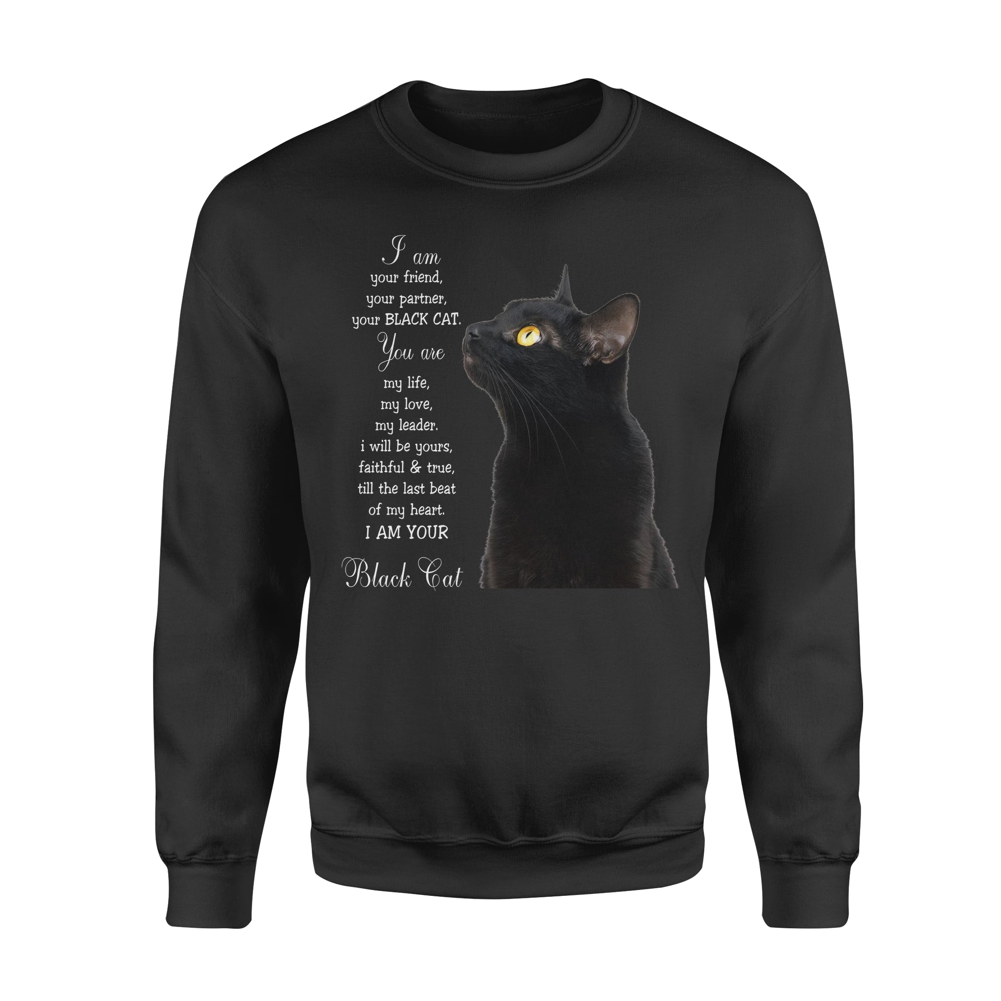 I Am Your Friend Partner Black Cat – Standard Crew Neck Sweatshirt