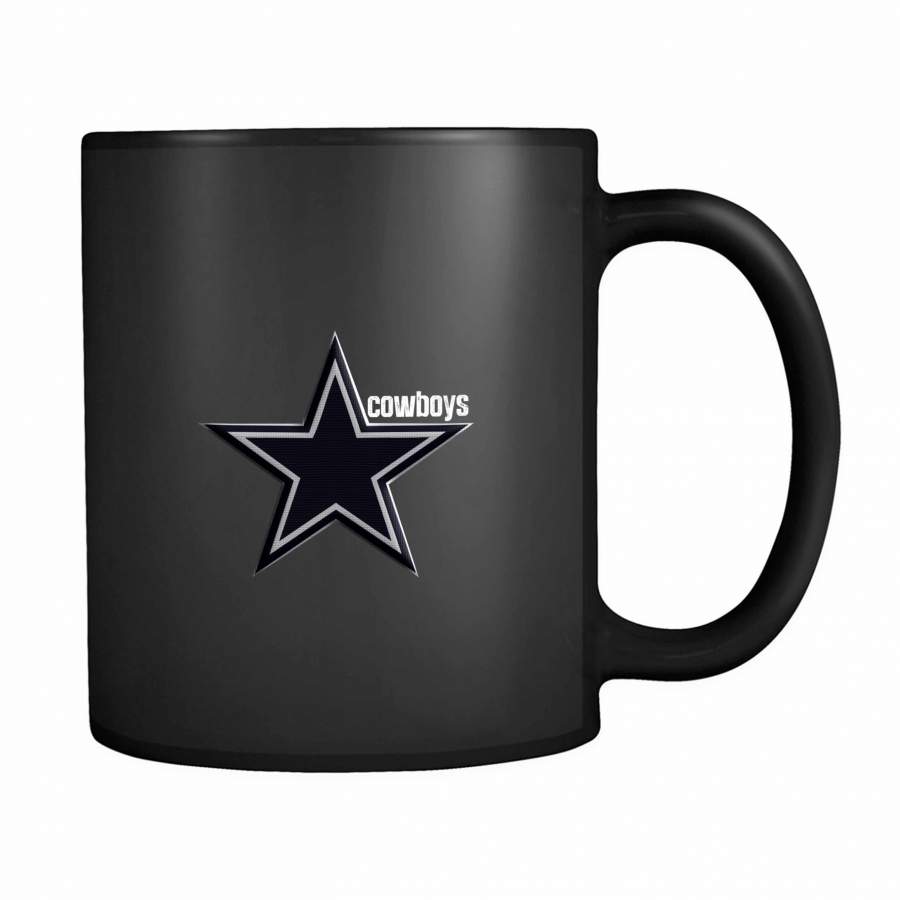 Dallas Cowboys Black Metal 11oz Mug