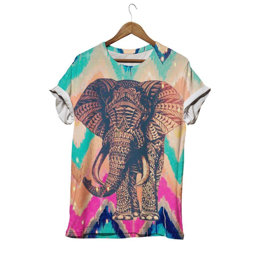 Bohemian Retro Elephant T-shirt