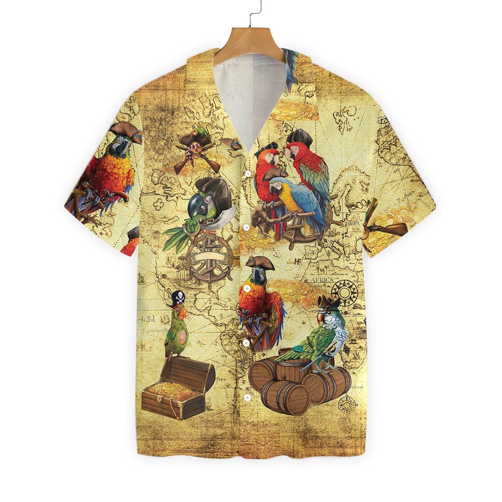 Amazing Pirate Parrots 3010 Hawaii Shirt Ha108613