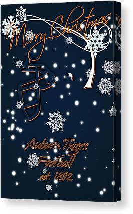 Auburn Tigers Christmas Card Joe Hamilton Canvas Print