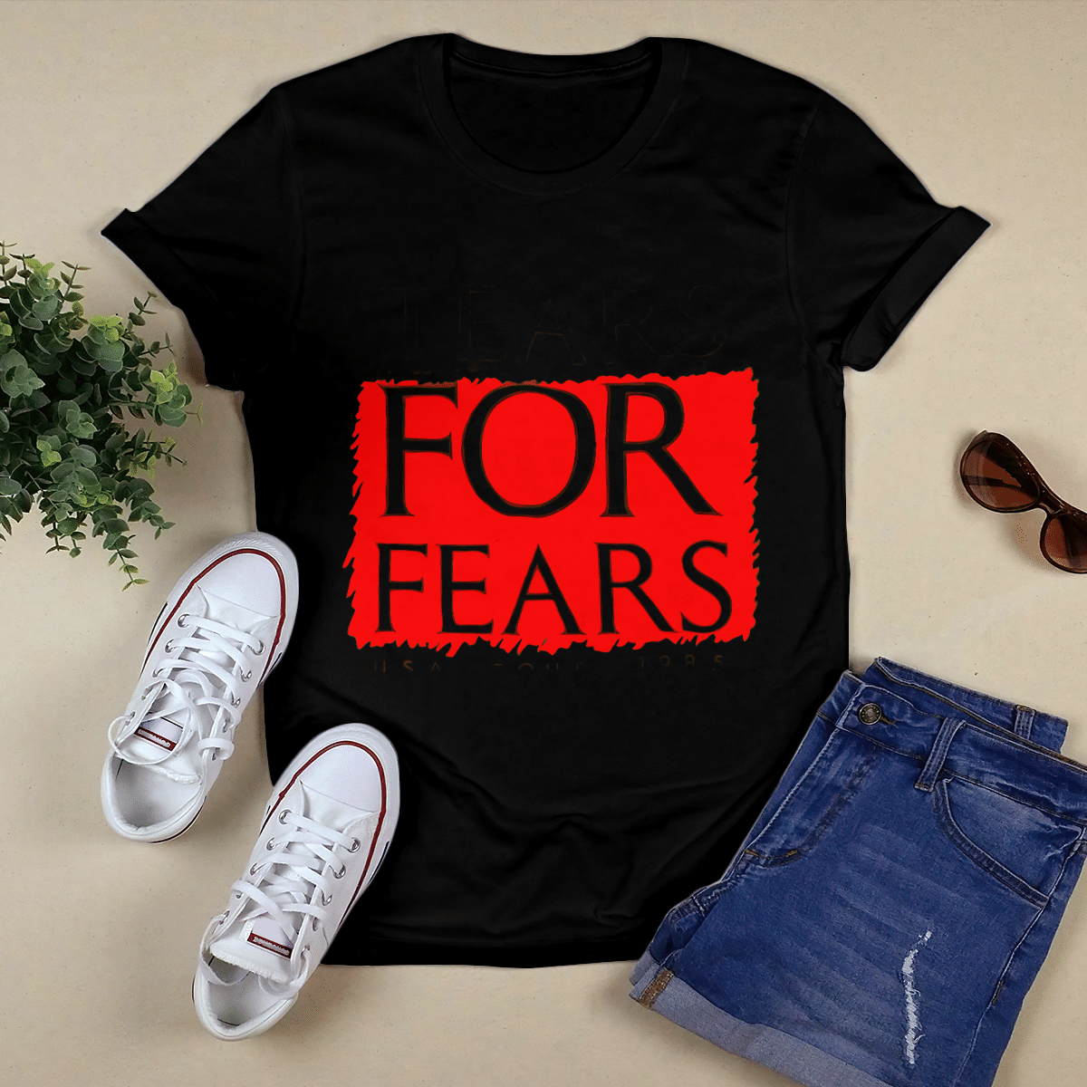 Vtg. Tears for Fears 1985 Vintage 80s New Wave Synth Pop Band Tour T-Shirt