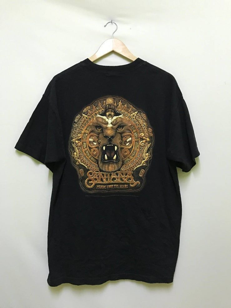 Vintage 90S Santana Big Image Lion Image American Latin Rock Band Promo Shirt