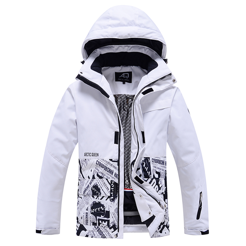 Brand New Winter Warm Waterproof Men Women Ski Jacket Letters Snowboarding Coat Men Starry Sky White Ski Coat Women White Coat alx