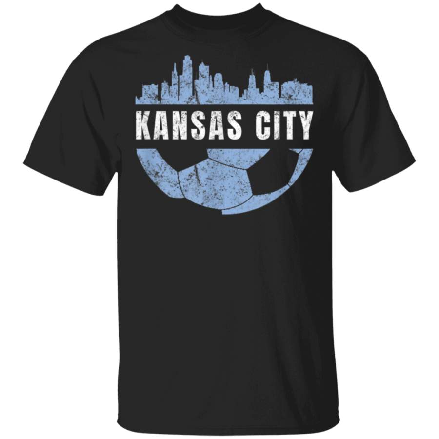 Vintage Kansas City Skyline Soccer Fan Tshirt