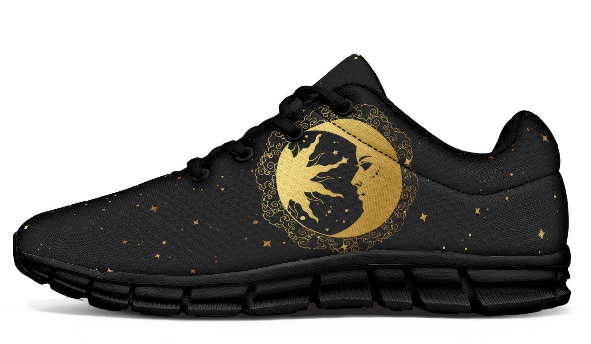 Sun And Moon Earth Breathable Sneakers Custom Shoes