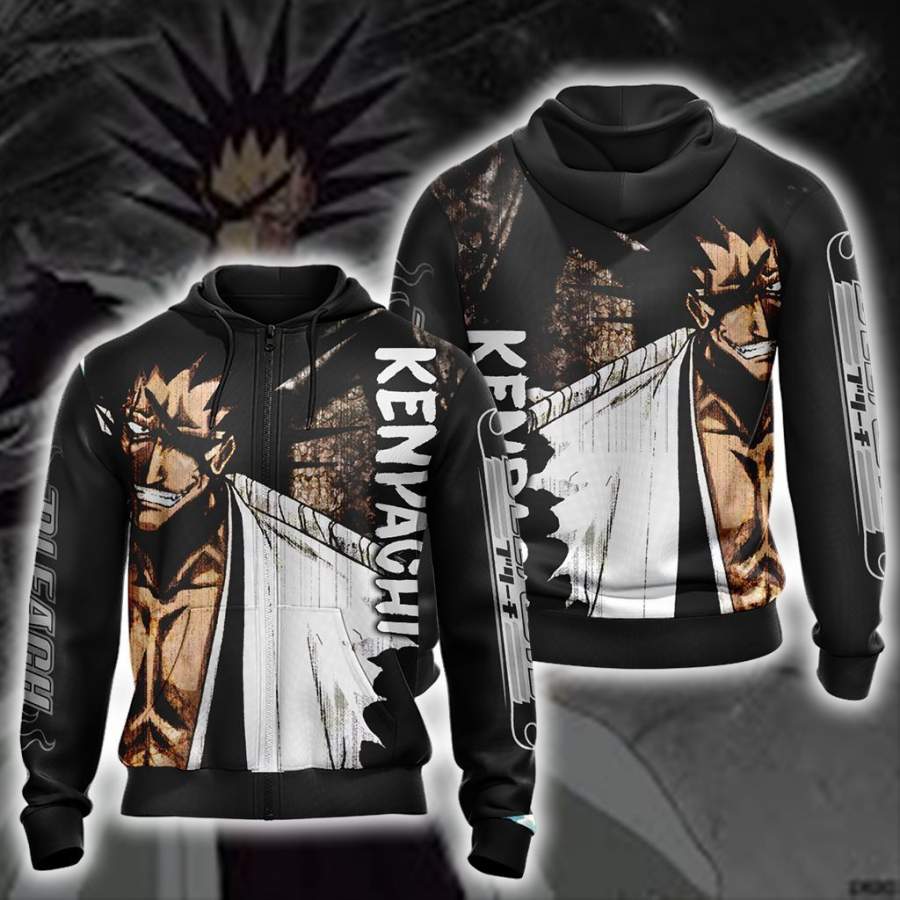 Bleach – Kenpachi New Unisex Zip Up Hoodie