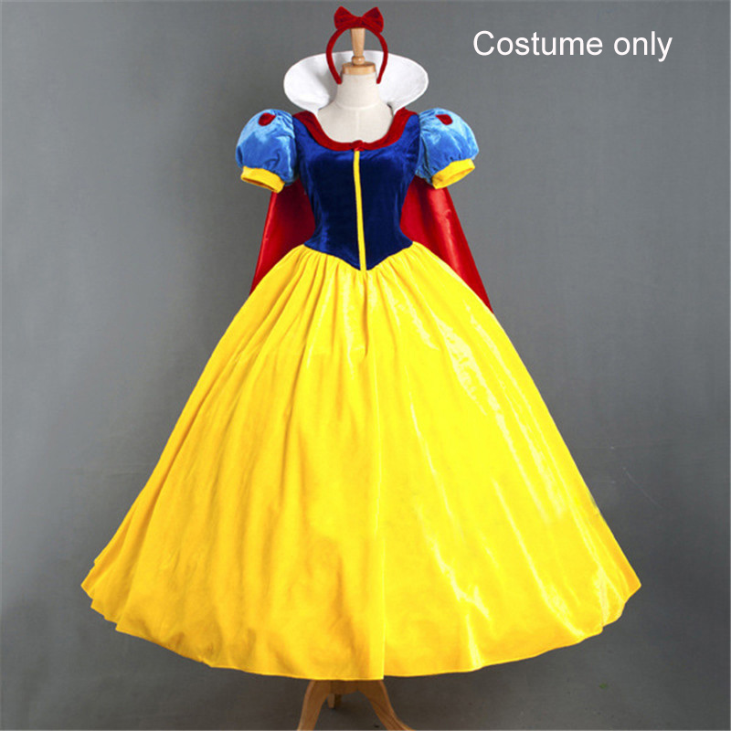 Adult Kids Cosplay Dress Outfit Snow White Girl Princess Dress Cartoon Princess Snow White Halloween Party Costume alx