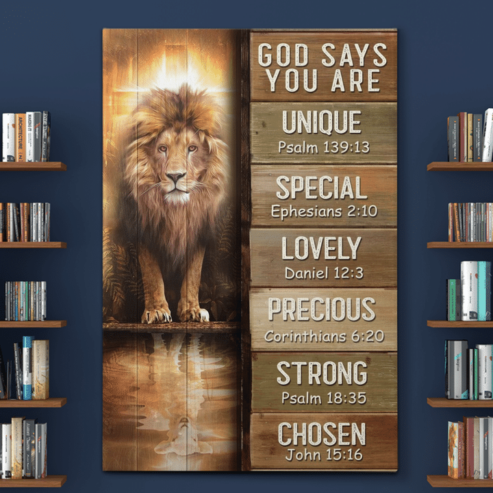 Amazing Lion 3D Printed Wall Art Poster | God Says You Are Poster