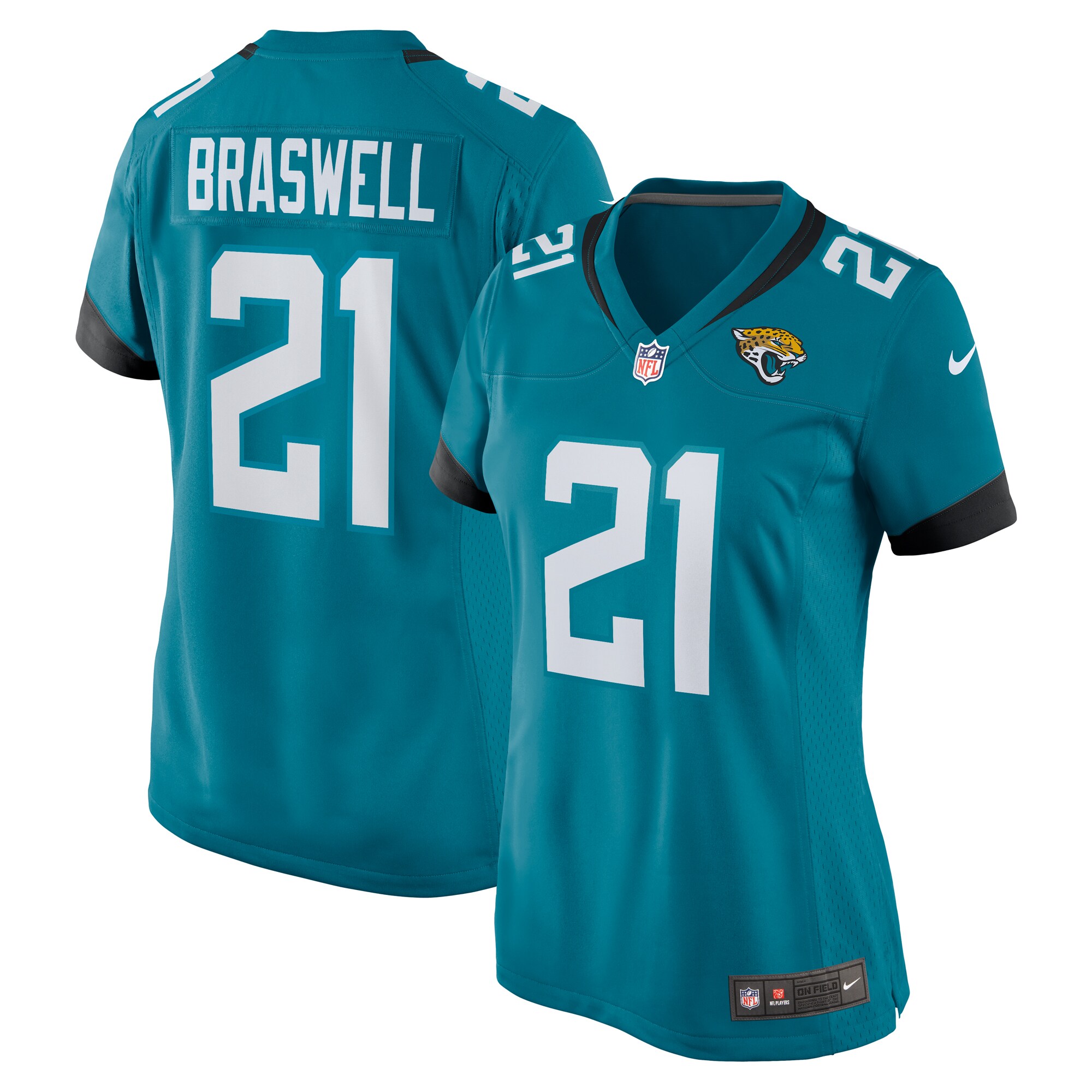 Women’s Jacksonville Jaguars Christian Braswell  Teal Team Game Jersey