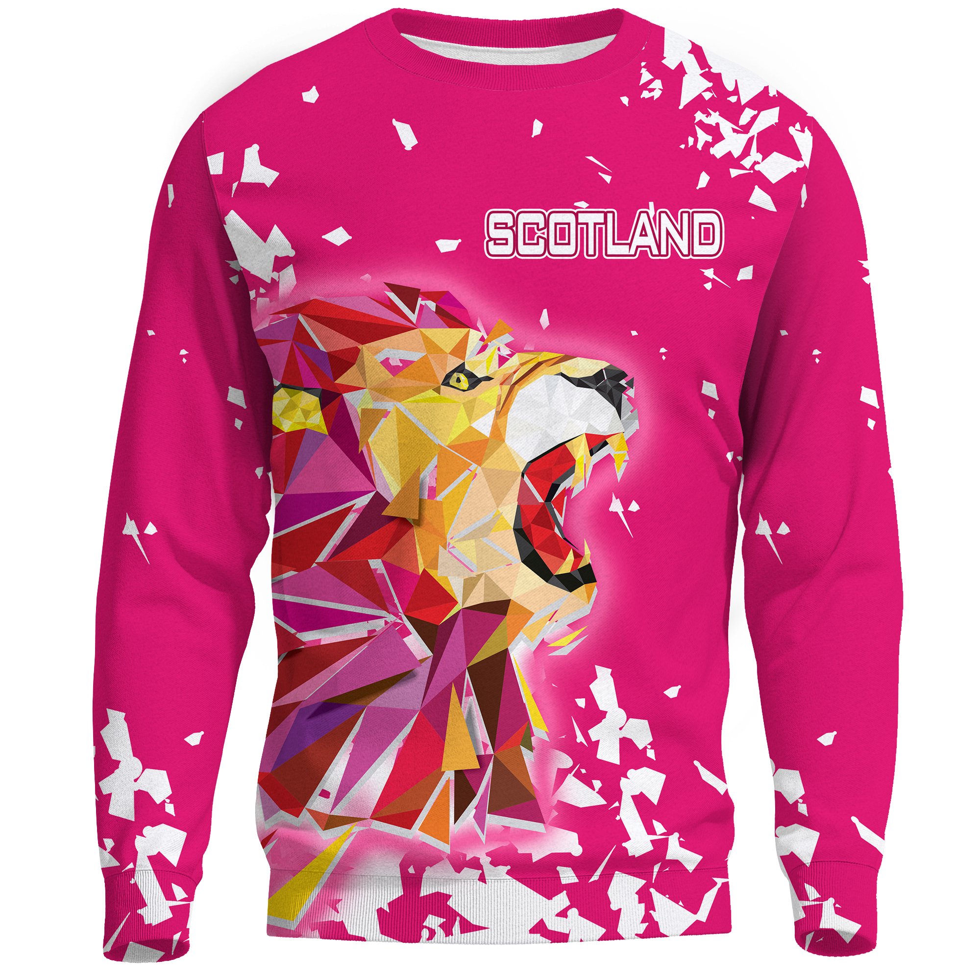 1stScotland Sweatshirt Pink Lion A27