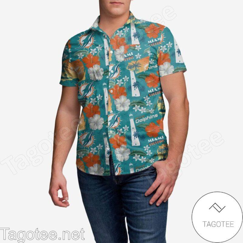 Miami Dolphins City Style Hawaiian Shirt