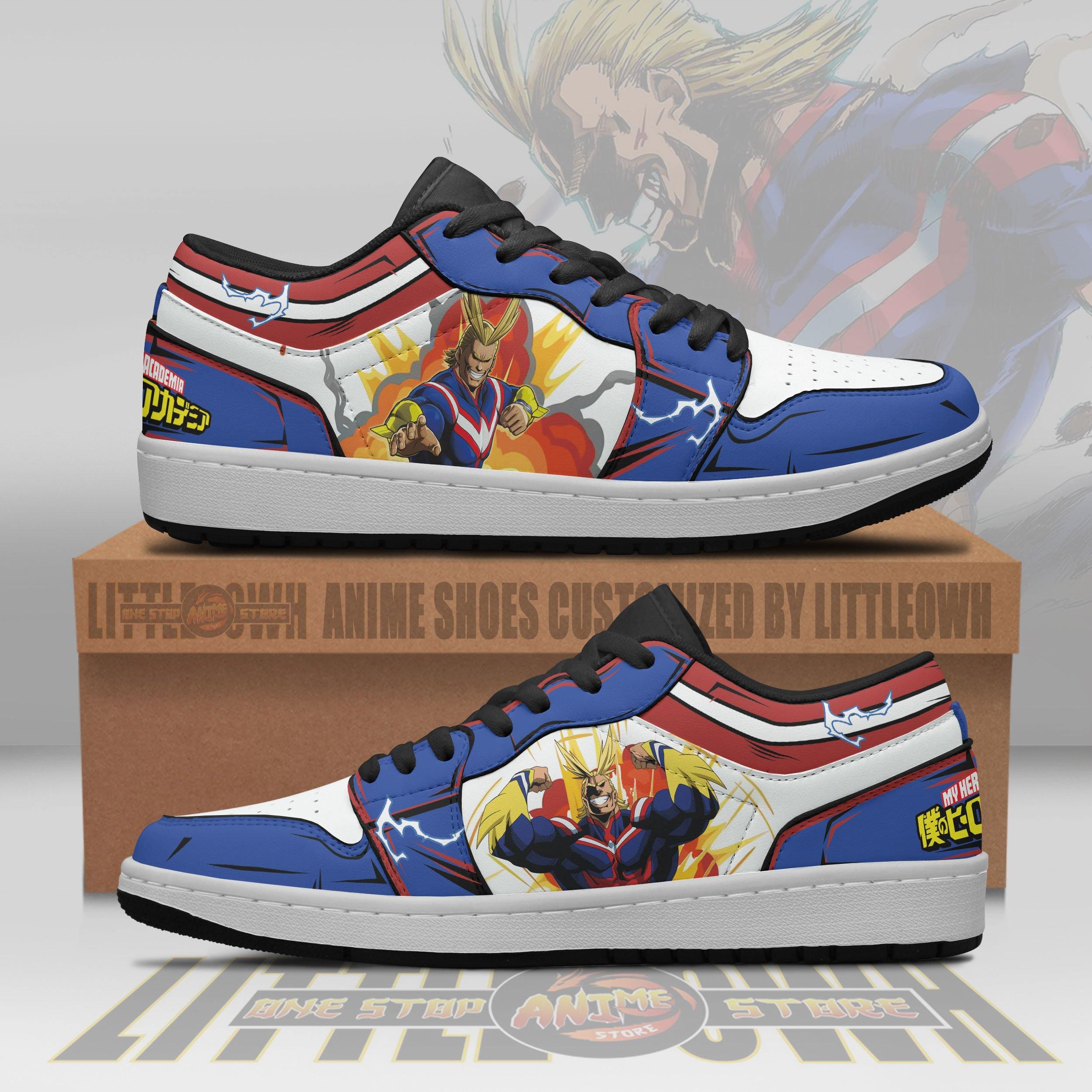 All Might Jd Low Top Sneakers Custom My Hero Academia Anime Shoes