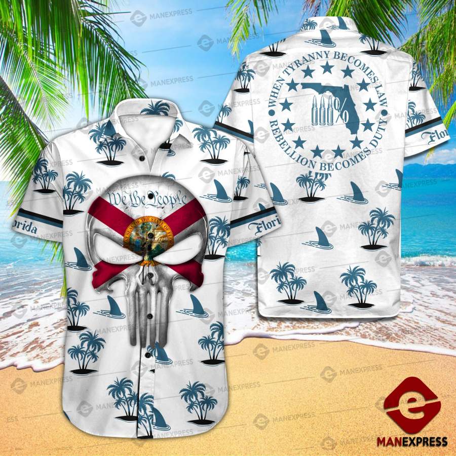 Mh 198 Florida Three Percenter Hawaiian Shirt Ha90995