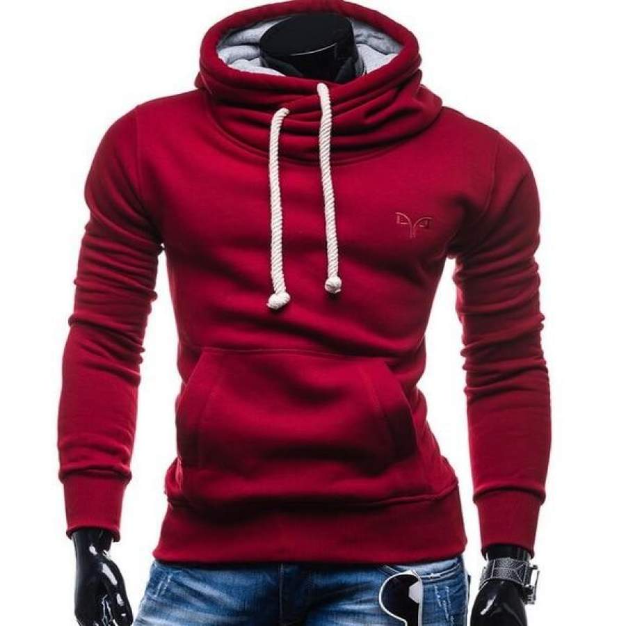 2018 New Spring Autumn Hoodies Men Fashion Brand Pullover Solid Color Turtleneck Sportswear Sweatshirt Men’S Tracksuits Moleton