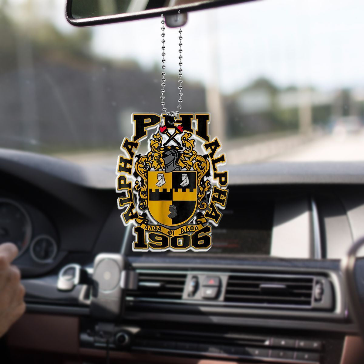 Fraternity Ornament – Alpha Phi Alpha Style Car Hanging Ornament